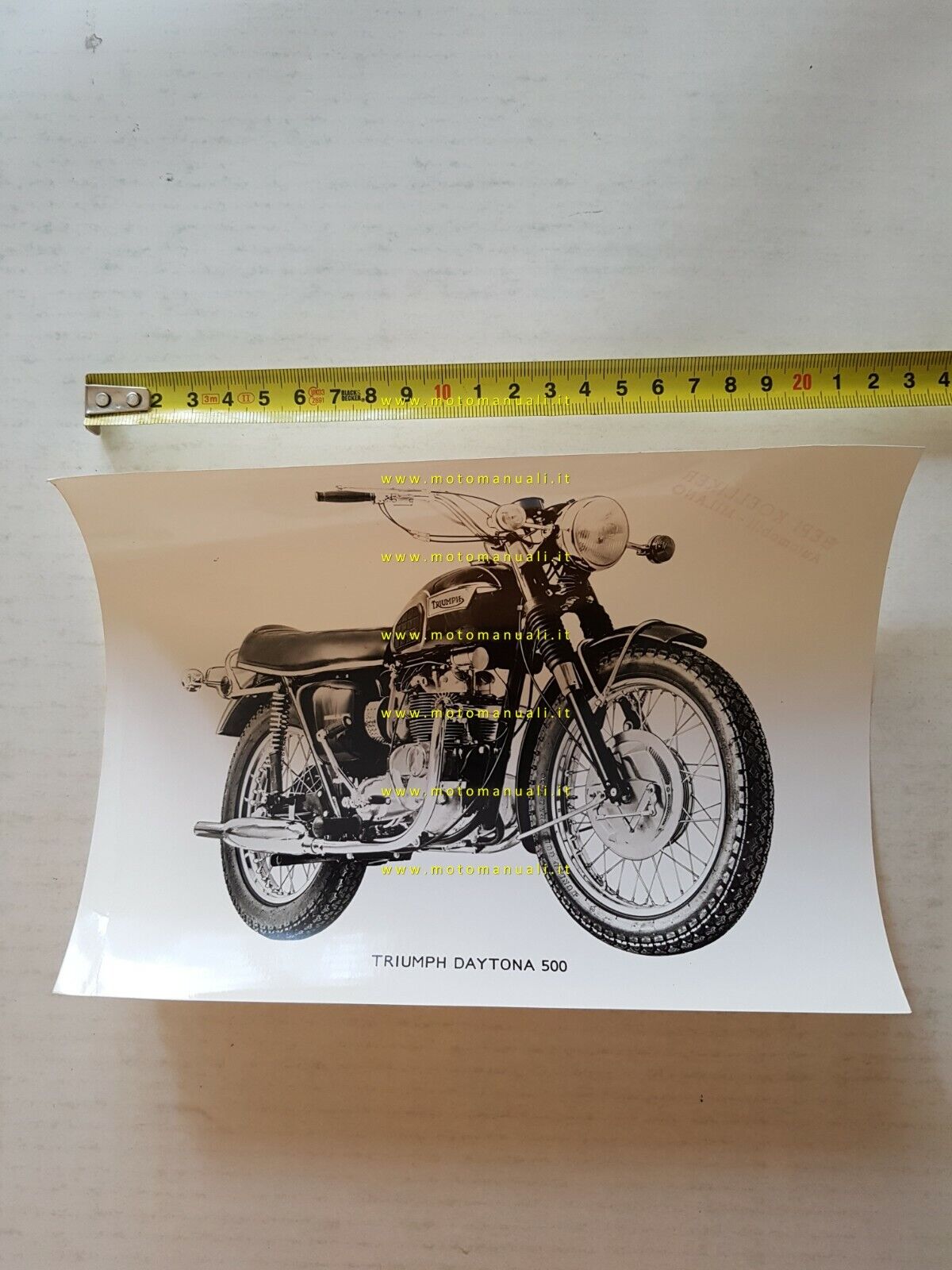 Triumph Daytona 500 1971 foto cartella stampa originale press photo