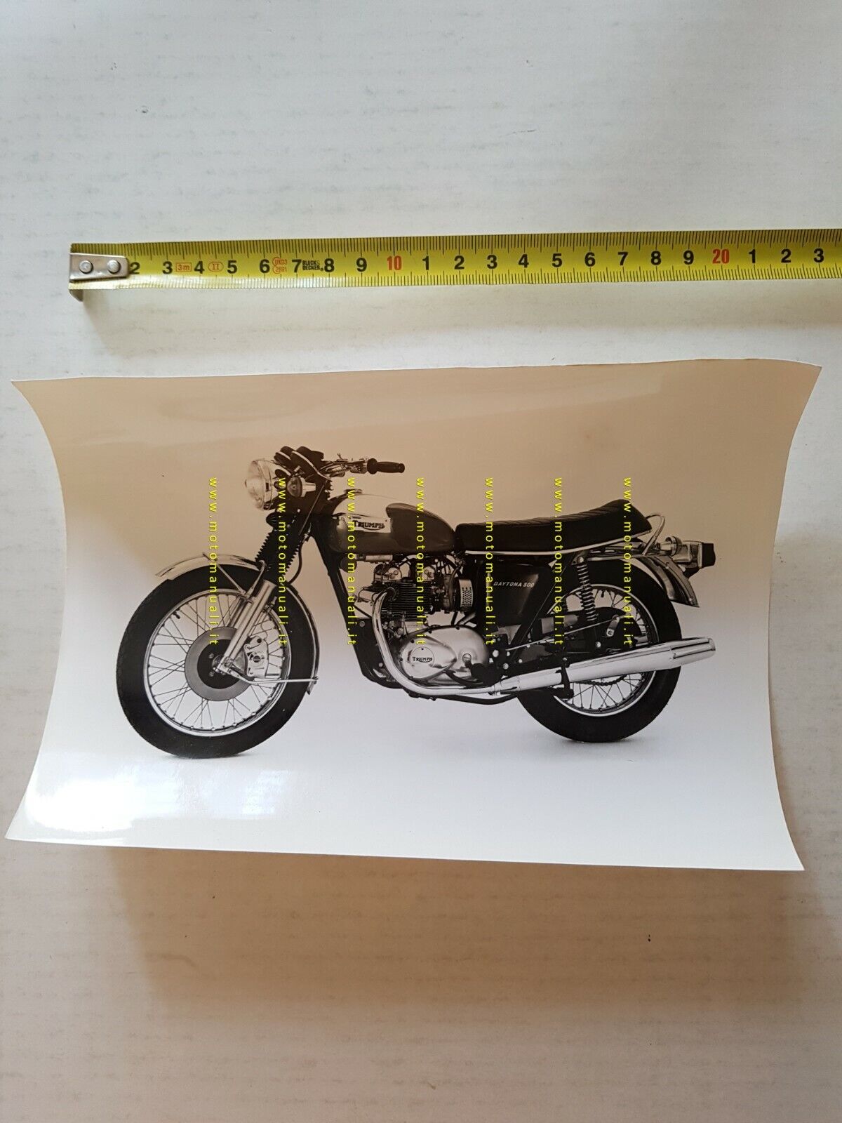 Triumph Daytona 500 T100D 1974 foto cartella stampa originale press …