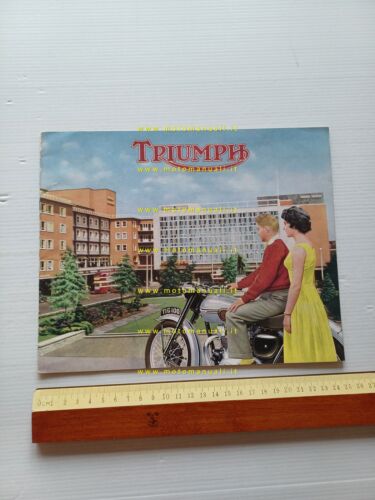 Triumph produzione modelli 1955-56 depliant inglese originale