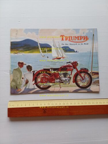 Triumph produzione modelli 1956-57 depliant inglese originale