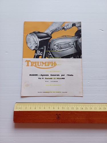 Triumph produzione modelli 1956 depliant italiano originale