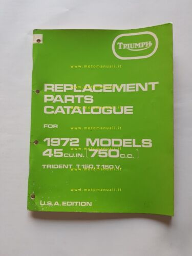 Triumph Trident 750 T 150 1972 catalogo ricambi originale spare …