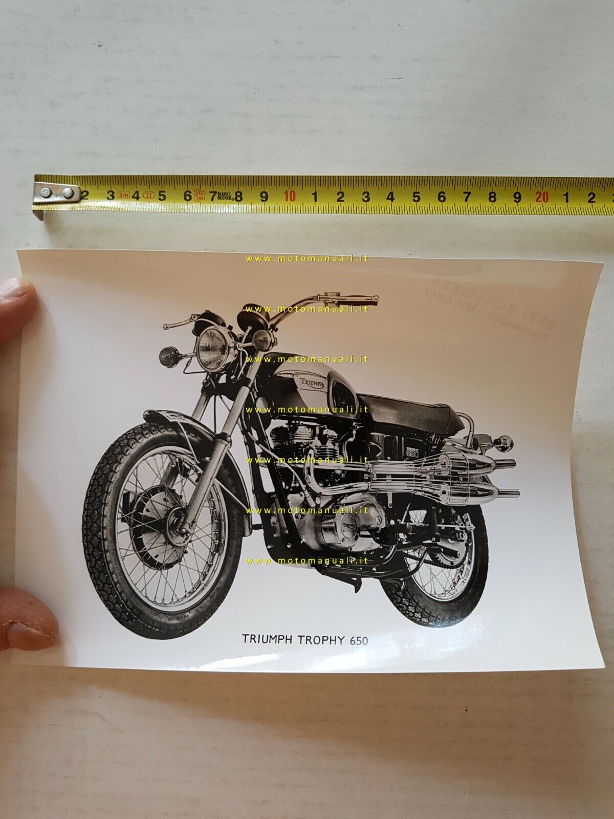 Triumph Trophy 650 1971 foto cartella stampa originale press photo