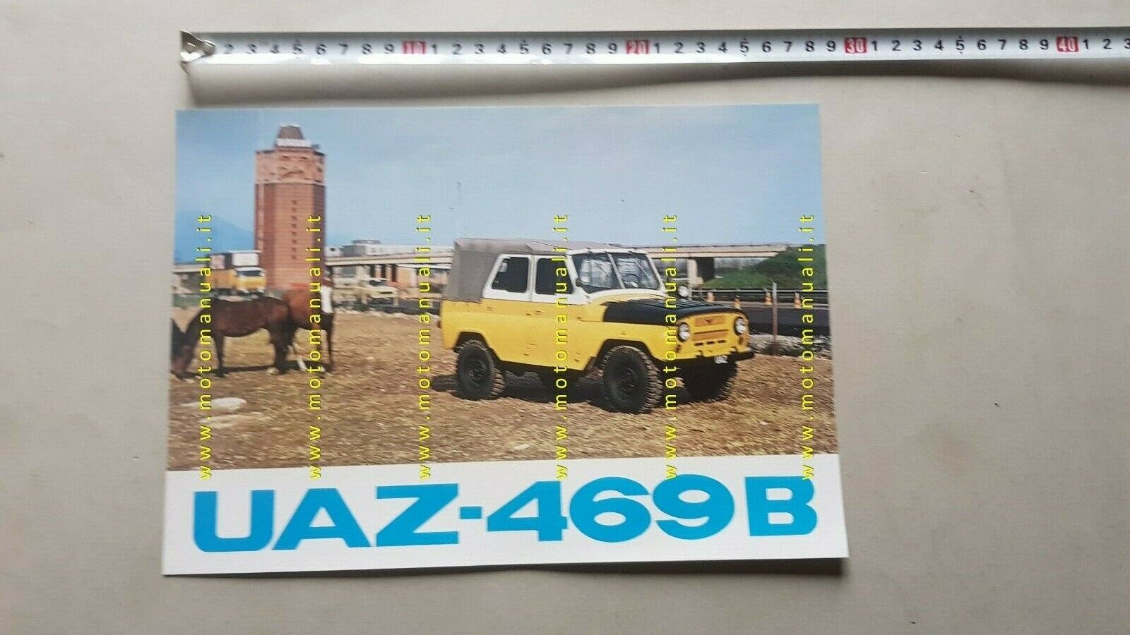 UAZ 469 B 1972 depliant originale auto ITALIANO epoca brochure