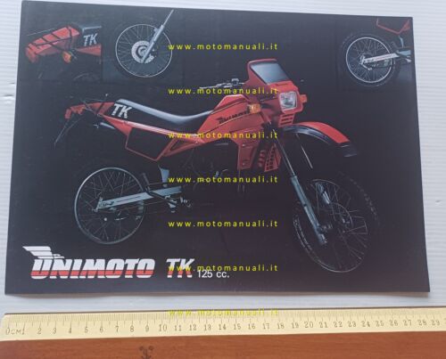 Unimoto TK 125 Enduro 1985 depliant italiano originale