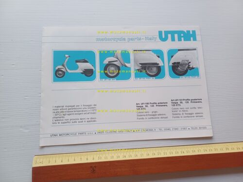 UTAH accessori profili per Vespa 50-125-150-200 anni 80 depliant originale