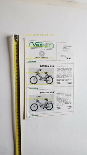 Velomec produzione ciclomotori tuboni bici 1971 depliant ITALIANO originale