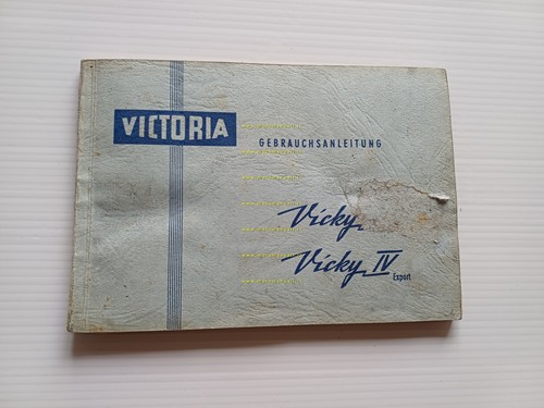 Victoria 50 Vicky III N-IV Export 1957 manuale uso libretto …