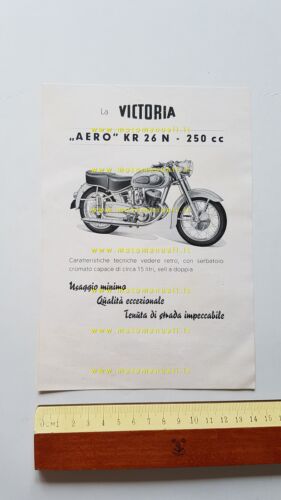 Victoria Aero KR 26 N 250 1954 depliant originale italiano