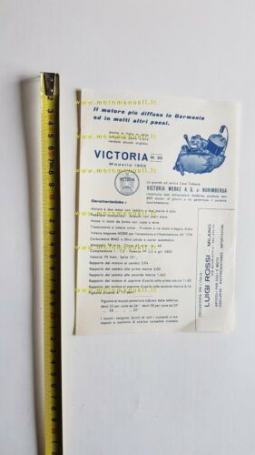 Victoria motore M 50 1956 depliant originale ITALIANO brochure