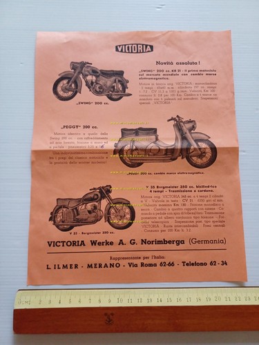 Victoria Swing 200 - Bergmeister 350 -Peggy 200 1956 depliant …