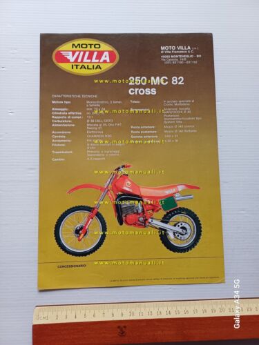 Villa 250 MC Cross 1982 depliant moto originale brochure prospekt