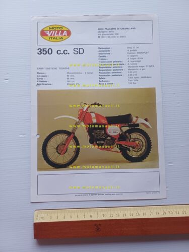 Villa 350 SD Enduro 1977 depliant originale italiano