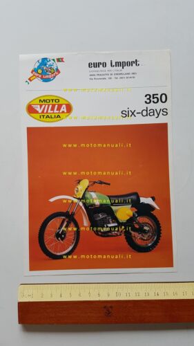 Villa 350 Six Days depliant originale italiano