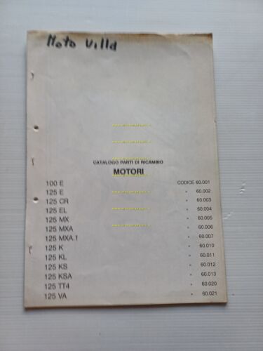 Villa motori 100 - 125 1980-81 catalogo ricambi originale