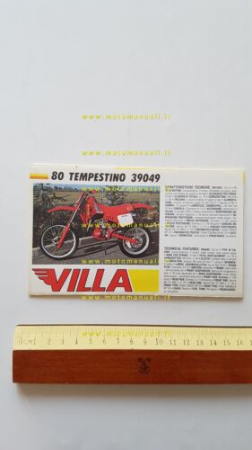 Villa produzione moto modelli 1984 depliant originale italiano