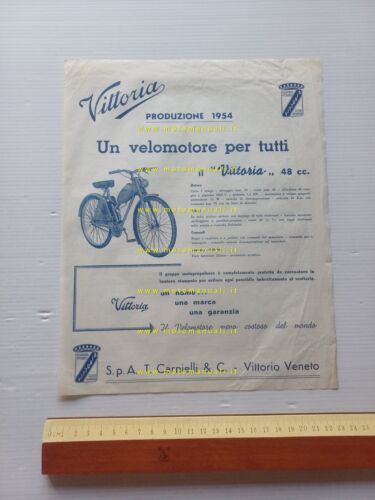 Vittoria 48 velomotore micromotore depliant italiano originale