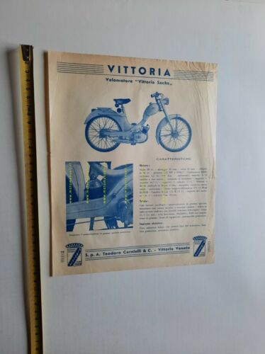 Vittoria Carnielli 48 Sachs 1952 depliant moto originale ITALIANO