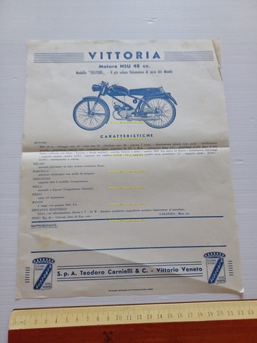 Vittoria NSU 48 Solitude depliant originale italiano