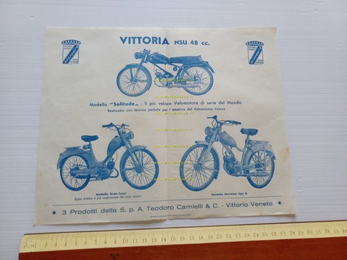 Vittoria NSU 48 Solitude-Gran Lusso-G. Lusso Pullman depliant originale italiano