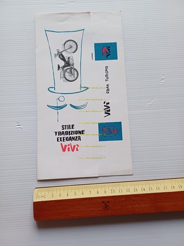 Vivì 50 Granturismo 2-3 V anni 60 depliant ciclomotore originale …