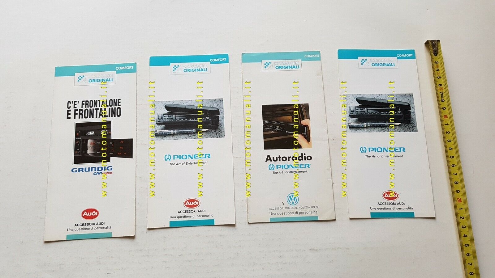 Volkswagen Audi lotto 20 depliant brochure accessori originali anni 80-90