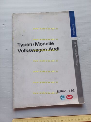 Volkswagen-Audi produzione completa modelli 1945-1993 depliant poster originale