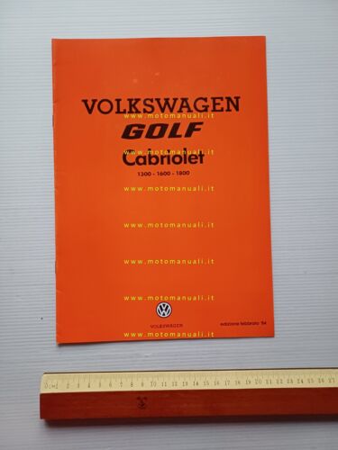 Volkswagen Golf Cabriolet 1.3- 1.6 -1.8 modelli 1984 depliant italiano …