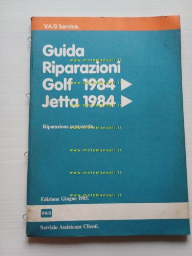 Volkswagen Golf Jetta 1984-85 manuale officina riparazione carrozzeria originale