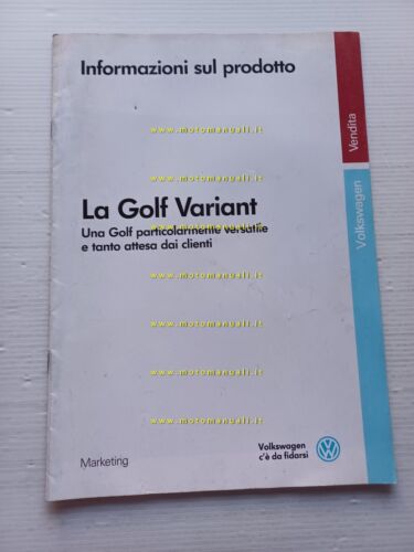 Volkswagen Golf Variant 1993 manuale presentazione per la rete vendita …