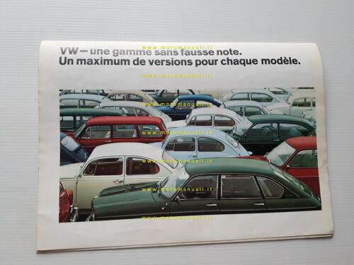 Volkswagen Maggiolino - 1300 - 1500 1969 depliant originale francese