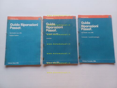 Volkswagen Passat modelli 1981 3 manuali officina italiano originali