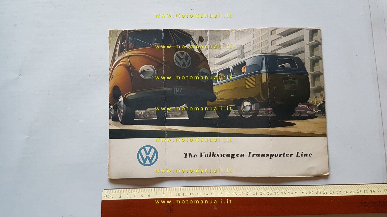 Volkswagen Transporter Furgone modelli 1953 depliant originale INGLESE