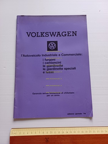 Volkswagen Veicoli Industriali Furgoni Giardinette 1976 depliant italiano orig.