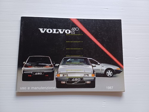Volvo 480 ES 1987 manuale uso manutenzione libretto italiano originale