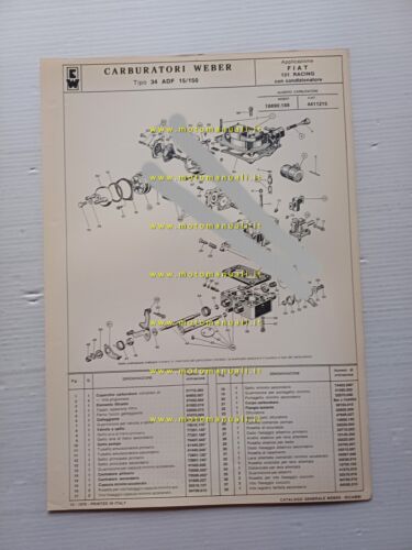 Weber carburatore 34 ADF 15.150 Fiat 131 Racing Condiz. 1978 …