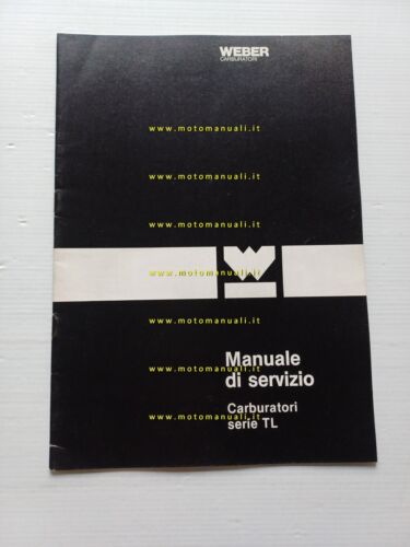 WEBER manuale officina regolazione Carburatori TL auto 1983 originale