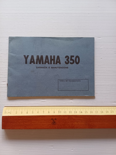 Yamaha 350 libretto tessera garanzia originale italiano anni 70