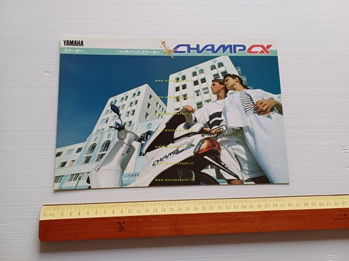 Yamaha Champ CX 50 scooter 1989 depliant GIAPPONESE originale