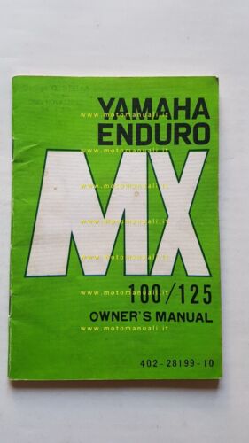 YAMAHA Enduro MX 100125 1973 manuale uso originale INGLESE owner's …