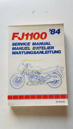 Yamaha FJ 1100 1984 manuale officina INGLESE originale workshop manual
