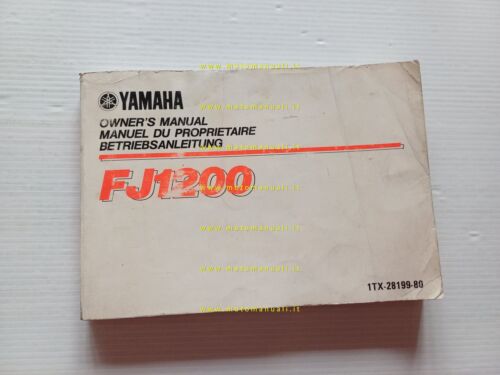 Yamaha FJ 1200 1TX 1985 manuale uso manutenzione originale inglese …