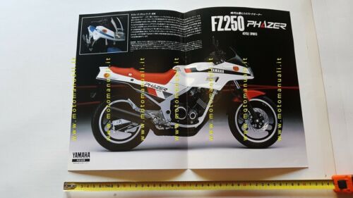 Yamaha FZ 250 Phazer 1985 depliant POSTER originale JAPANESE TEXT …