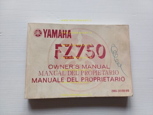 Yamaha FZ 750 1986 manuale uso manutenzione libretto originale ITALIANO