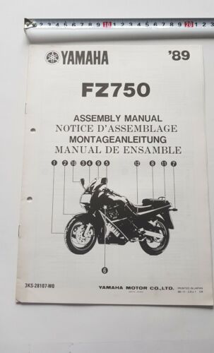 Yamaha FZ 750 1989 manuale assemblaggio officina originale no riparazione
