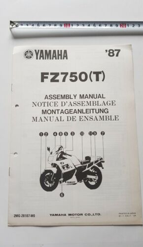 Yamaha FZ 750 (T) 1987 manuale assemblaggio officina originale no …