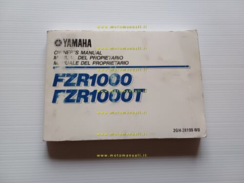 Yamaha FZR 1000-1000 T 2GH 1986-87 manuale uso manutenzione italiano …