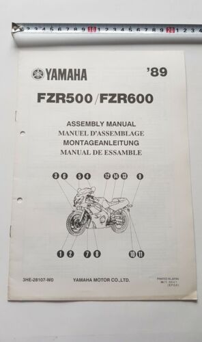 Yamaha FZR 600500 1989 manuale assemblaggio officina originale no riparazione