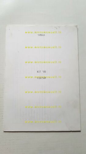 Yamaha FZR 750 R kit 1989 Model information manuale officina …