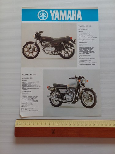 Yamaha produzione modelli 1976 depliant italiano originale
